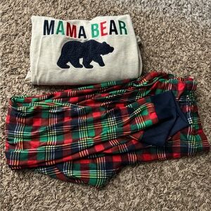 Mama bear family matching pajamas